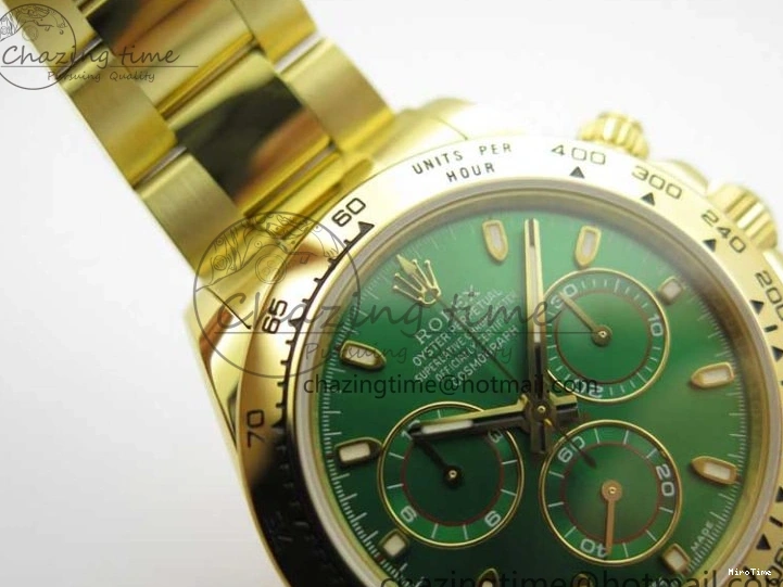 MiroTime 0302 Minimalist Daytona YG KKF 1:1 Best Edition 904L Steel Green Dial on YG Bracelet A 2451